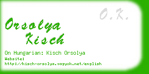 orsolya kisch business card